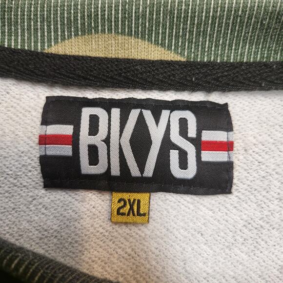 BKYS Sweatshirt Mens 2XL Camo Crewneck Stickup Artist Bear Embroidered Graphic - Picture 3 of 9